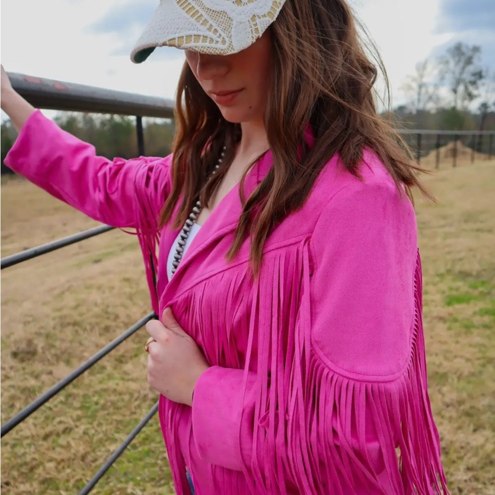 Pink Fringe Women's Jacket